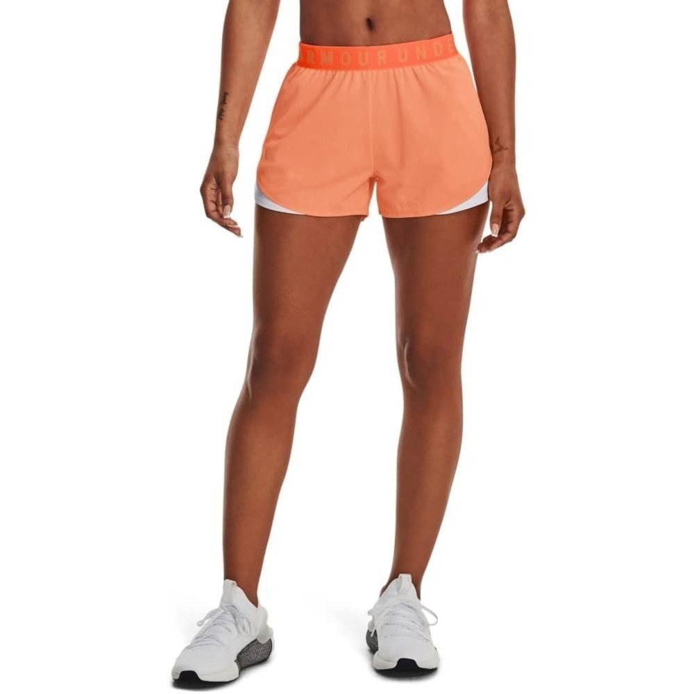 Under Armour® (WOMEN'S XL) UA Play Up™ 3.0 Twist Shorts in Orange‎ Blast/Mellow